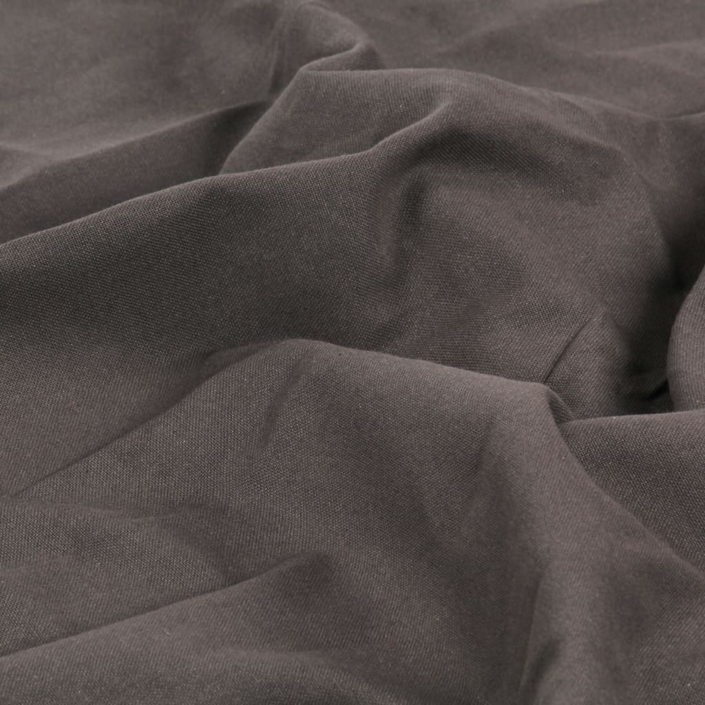 Berkfield Curtains with Metal Rings 2 pcs Cotton 140x245 cm Anthracite