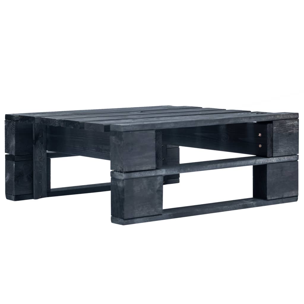 Berkfield Garden Pallet Ottoman Wood Black