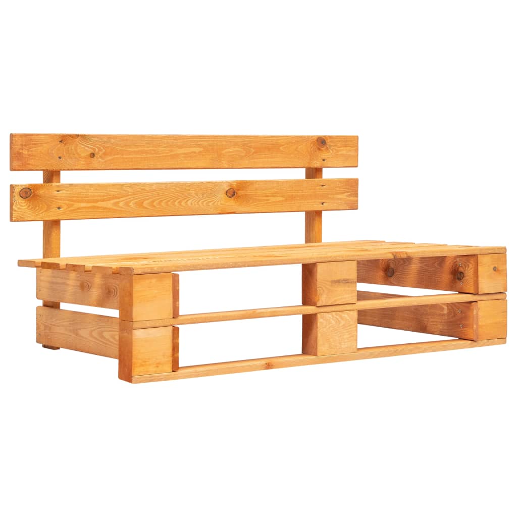 Berkfield Garden Pallet Bench Wood Honey Brown