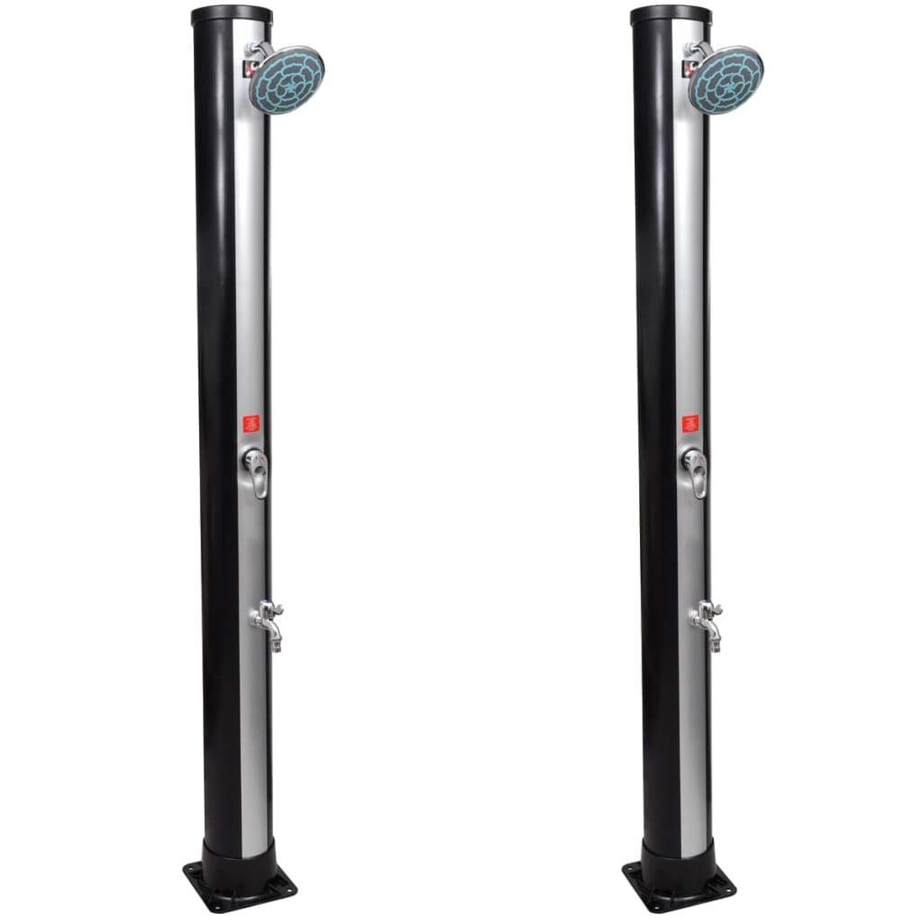 Berkfield Outdoor Solar Showers with Shower Head and Faucet 2 pcs 35 L