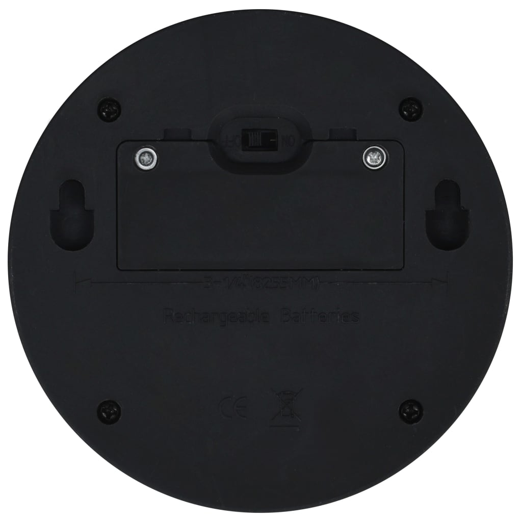 Berkfield Outdoor Solar Wall Lamps LED 24 pcs Round Black