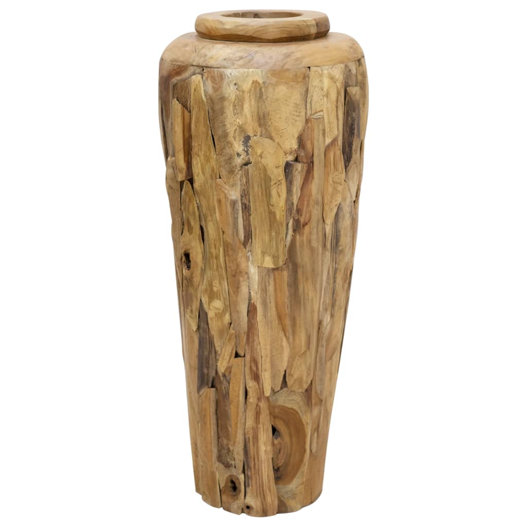 Berkfield Decoration Vase 40x100 cm Solid Teak Wood