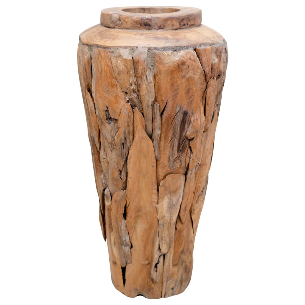 Berkfield Decoration Vase 40x60 cm Solid Teak Wood