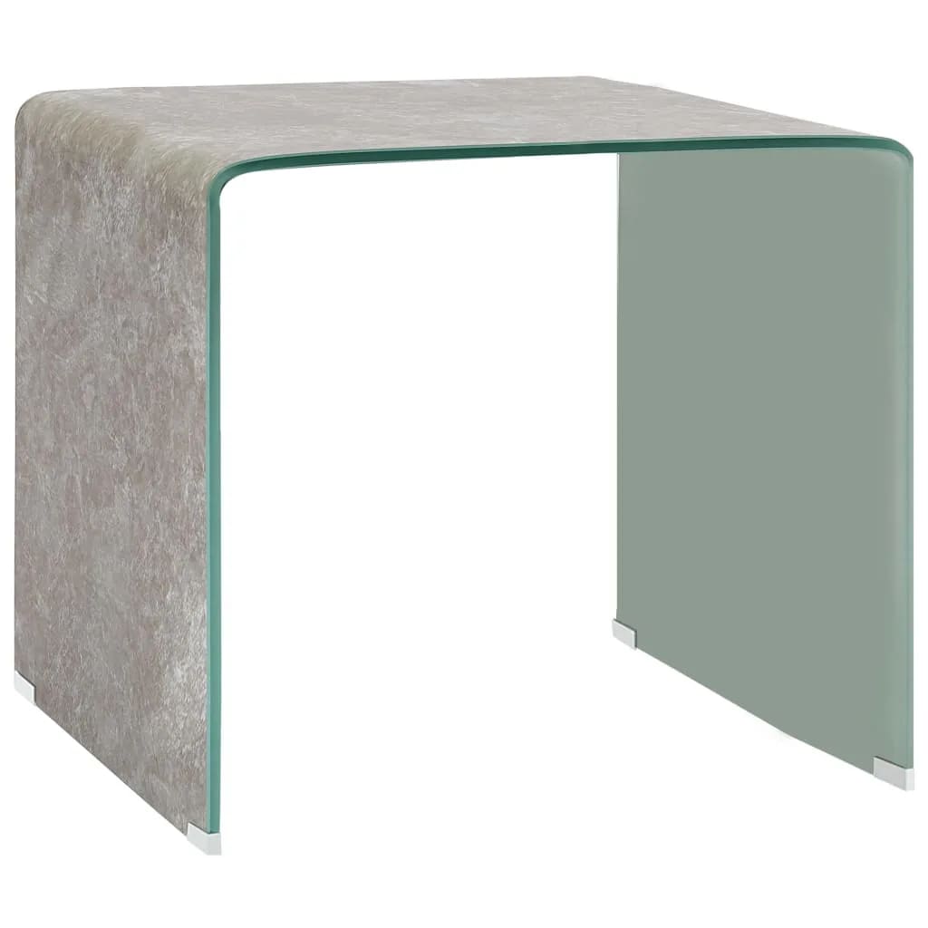 Berkfield Coffee Table Brown Marble 50x50x45 cm Tempered Glass