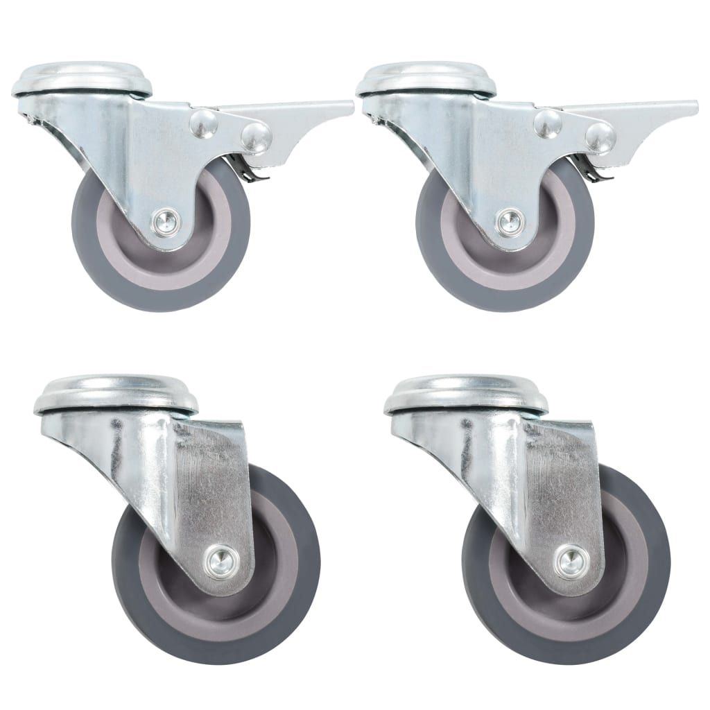 Berkfield 8 pcs Bolt Hole Swivel Casters 50 mm