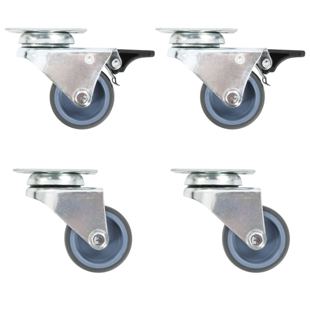 Berkfield 12 pcs Twin-wheel Swivel Casters 50 mm
