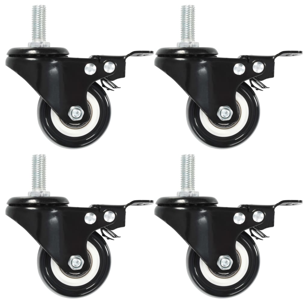 Berkfield 8 pcs Swivel Casters with Brakes 50 mm