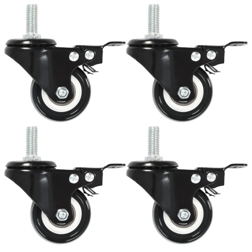 Berkfield 32 pcs Swivel Casters with Brakes 50 mm