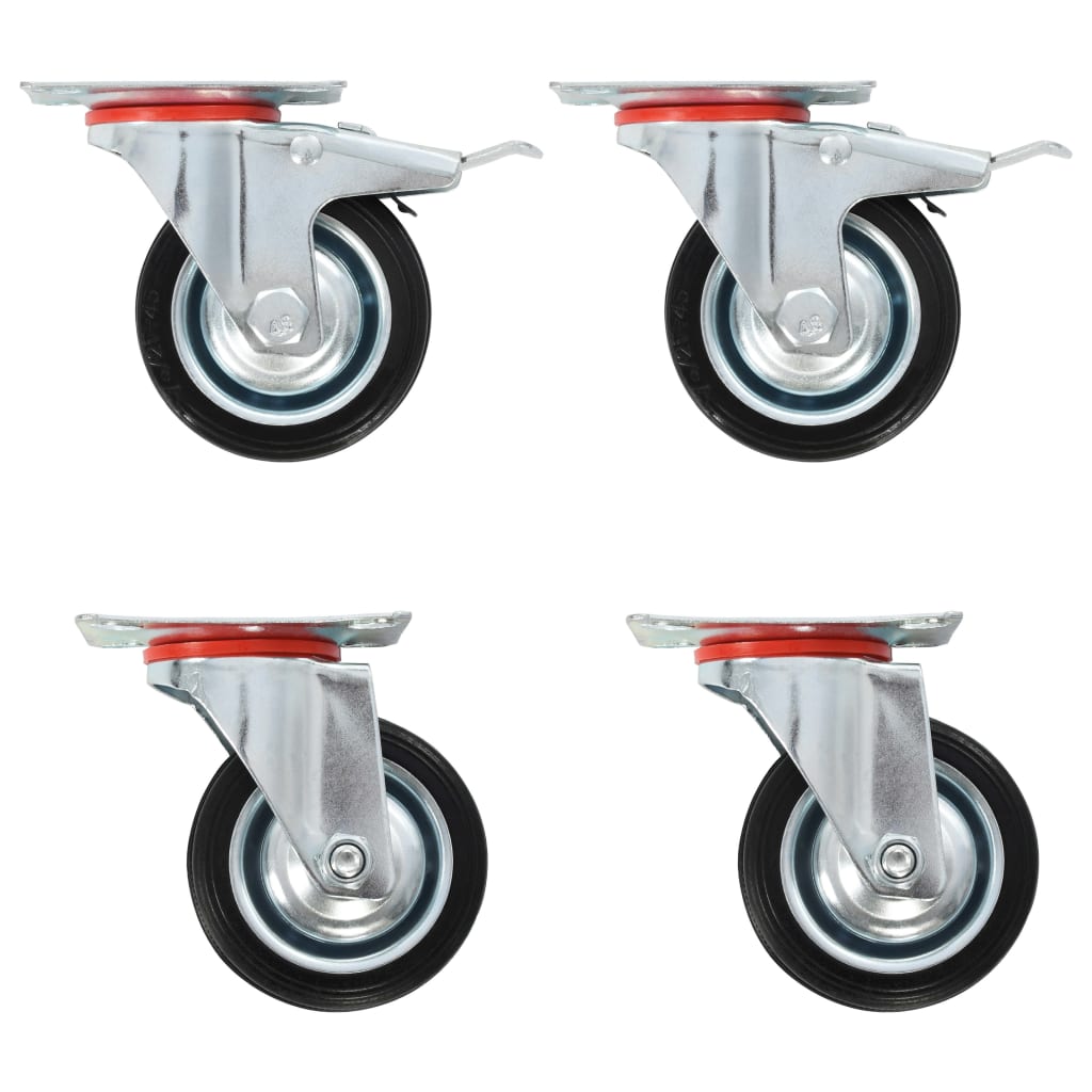 Berkfield 12 pcs Swivel Casters 75 mm
