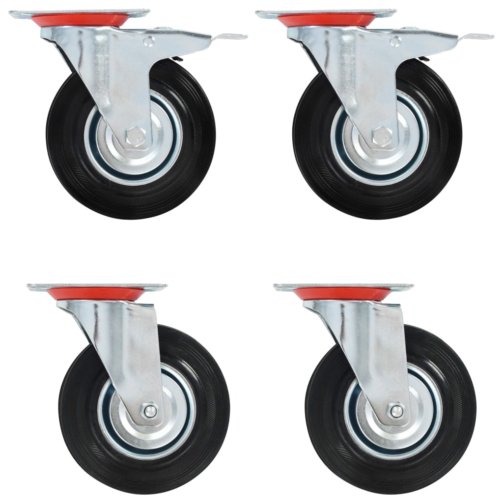 Berkfield 24 pcs Swivel Casters 125 mm