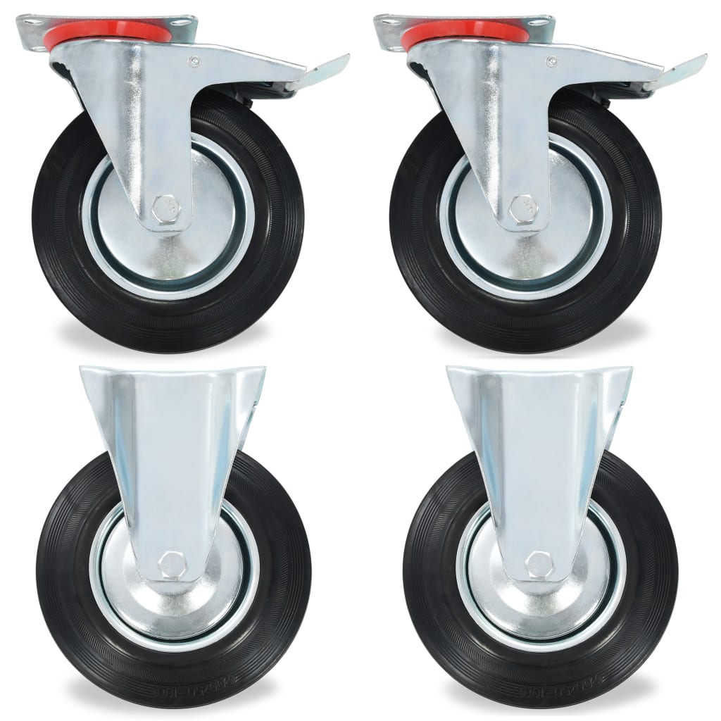 Berkfield 12 pcs Casters 200 mm