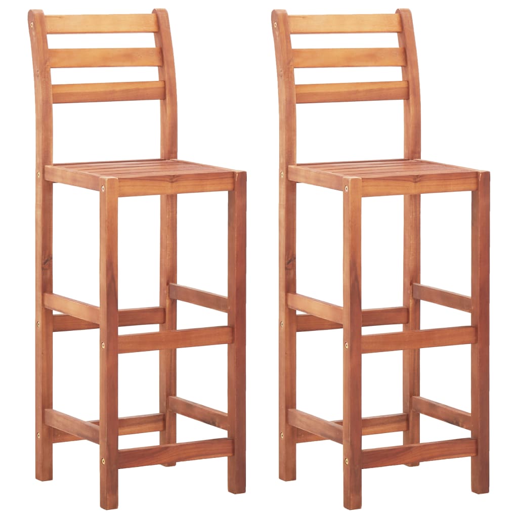 Berkfield Bar Chairs 2 pcs Solid Acacia Wood