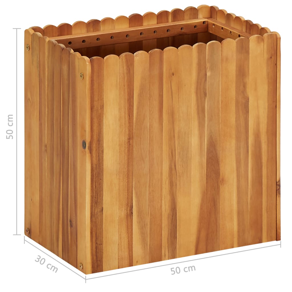 Berkfield Garden Raised Bed 50x30x50 cm Solid Acacia Wood