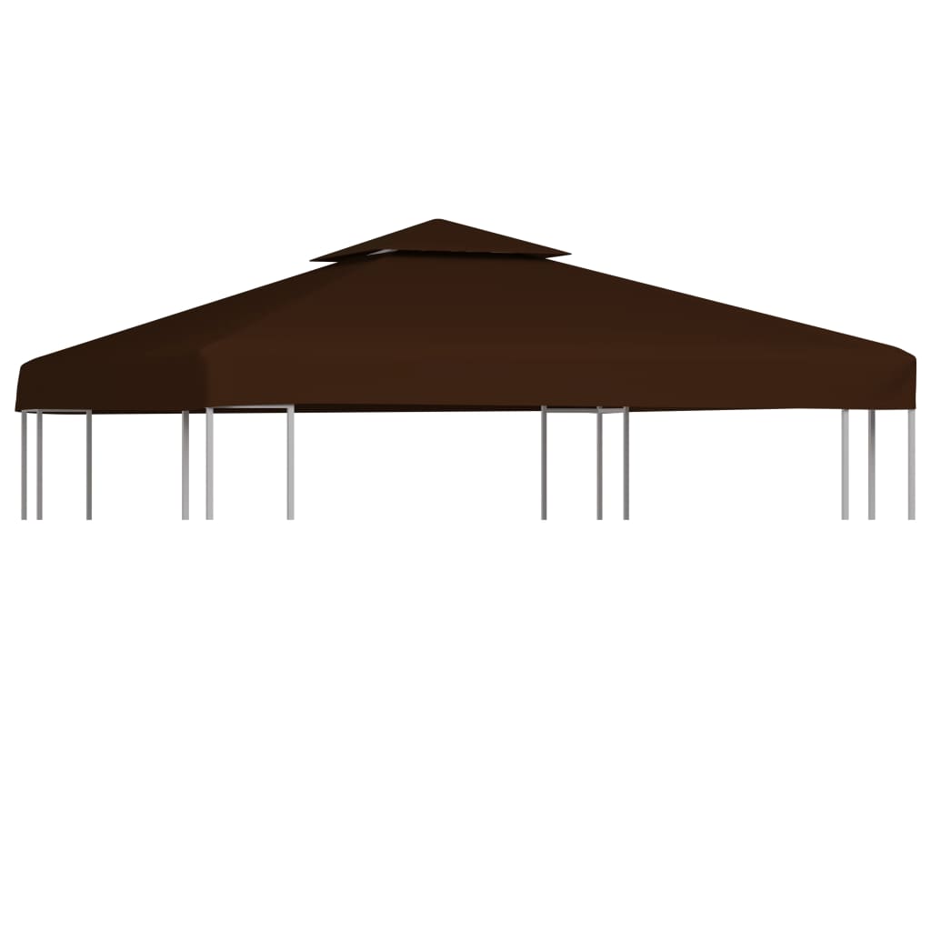 Berkfield 2-Tier Gazebo Top Cover 310 g/må_ 3x3 m Brown