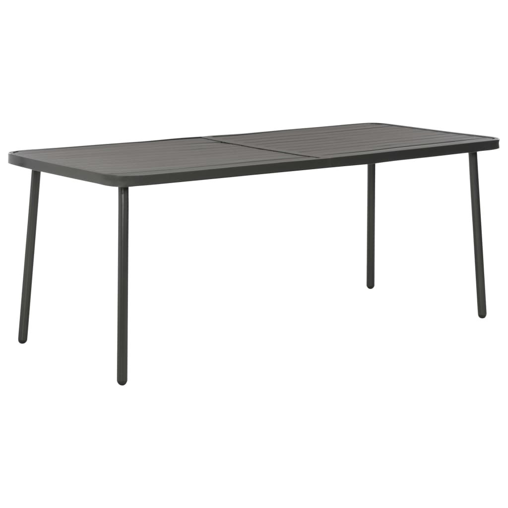 Berkfield Garden Table Dark Grey 180x83x72 cm Steel