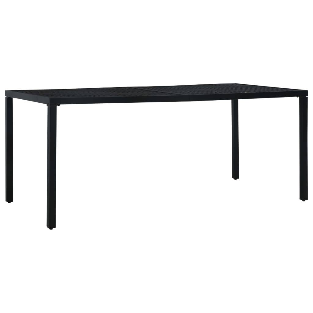 Berkfield Garden Table Black 180x83x72 cm Steel