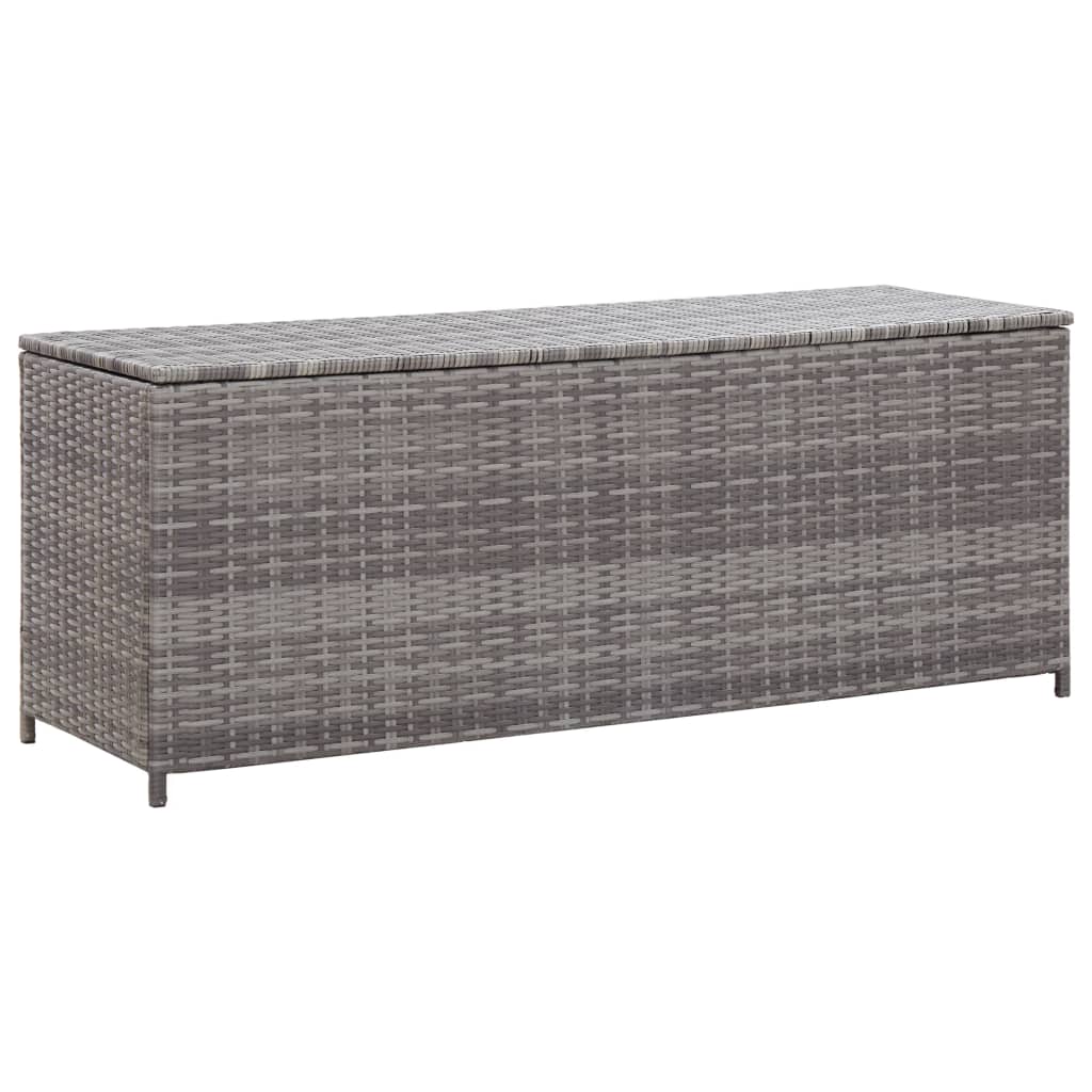 Berkfield Garden Storage Box Grey 120x50x60 cm Poly Rattan