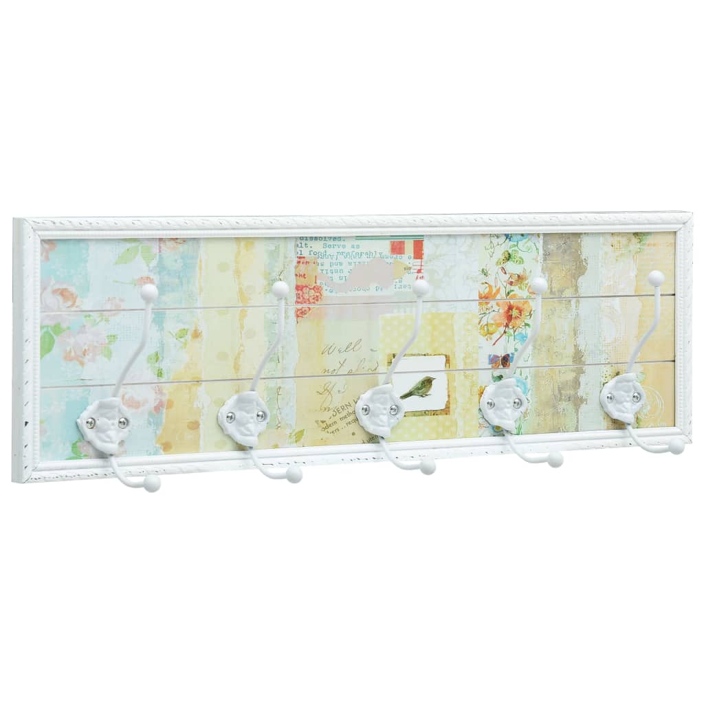 Berkfield Coat Rack White 20.2x8.5x66.5 cm MDF