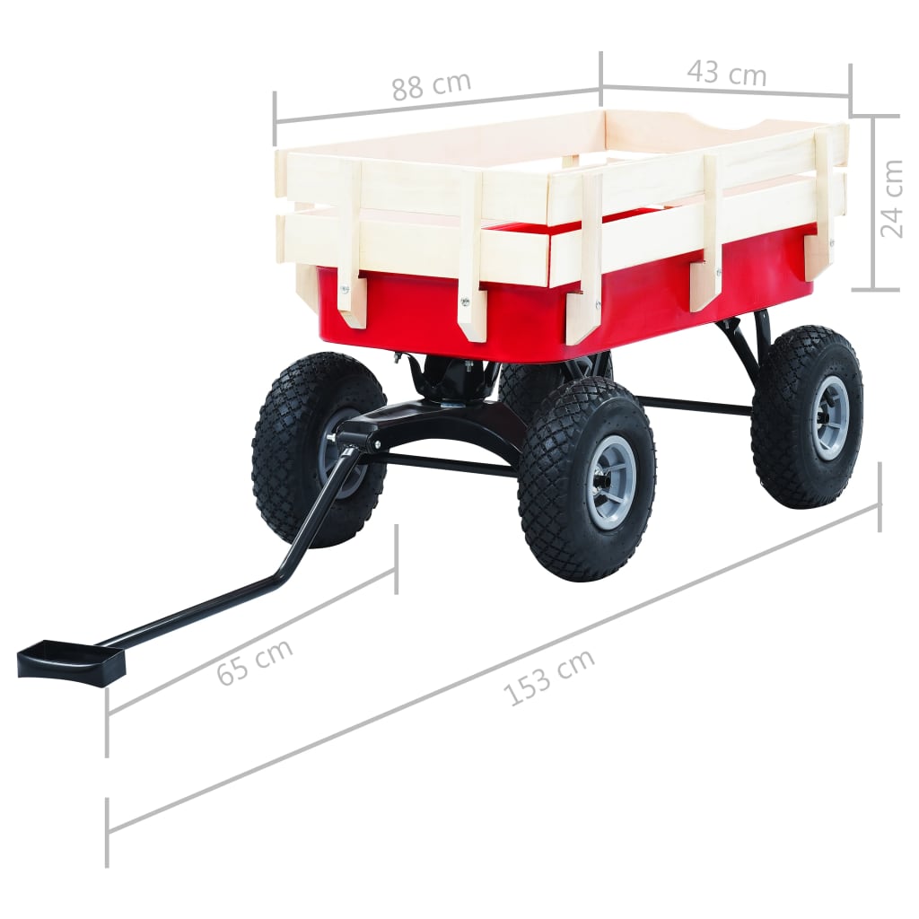 Berkfield Hand Trolley 150 kg Red