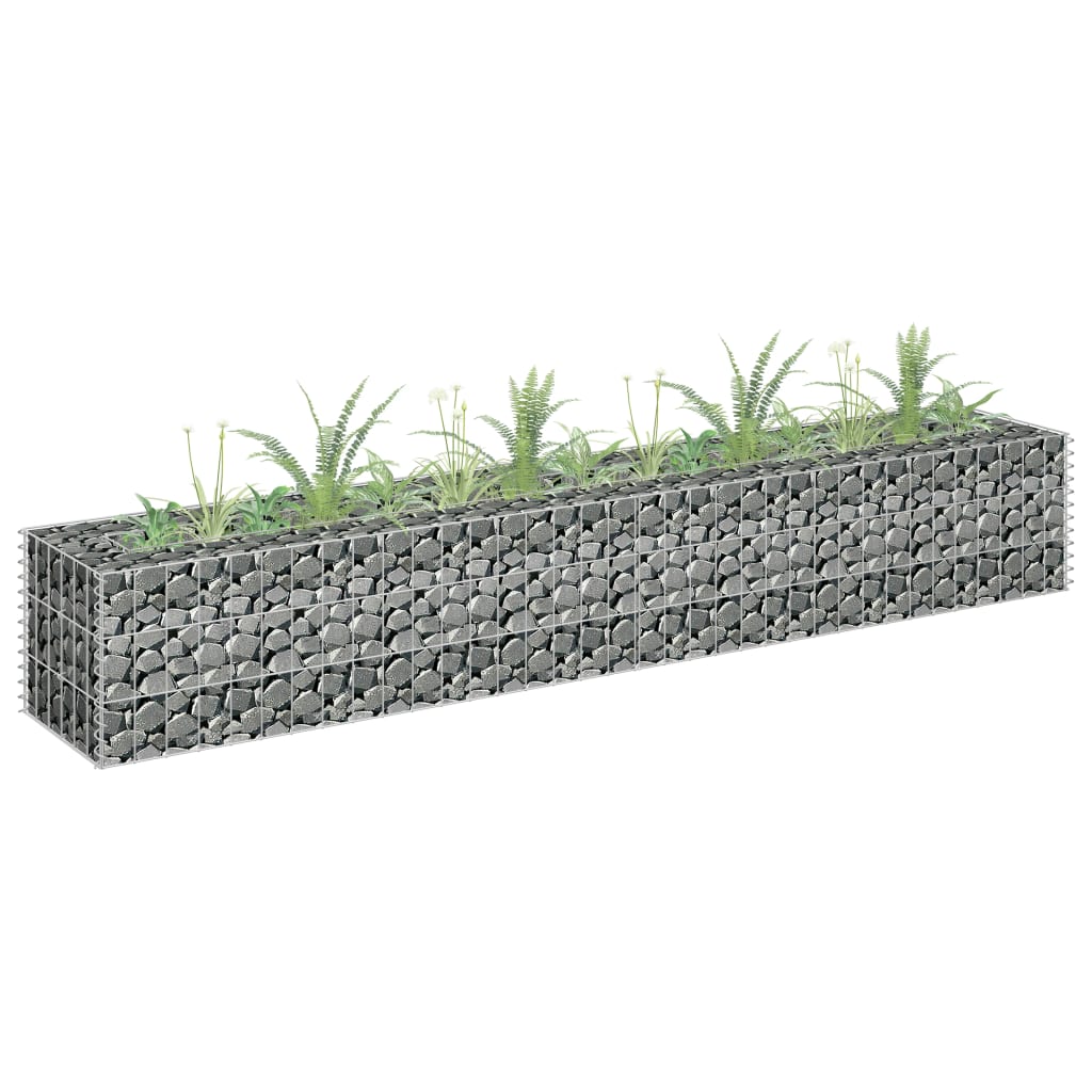 Berkfield Gabion Raised Bed Galvanised Steel 180x30x30 cm