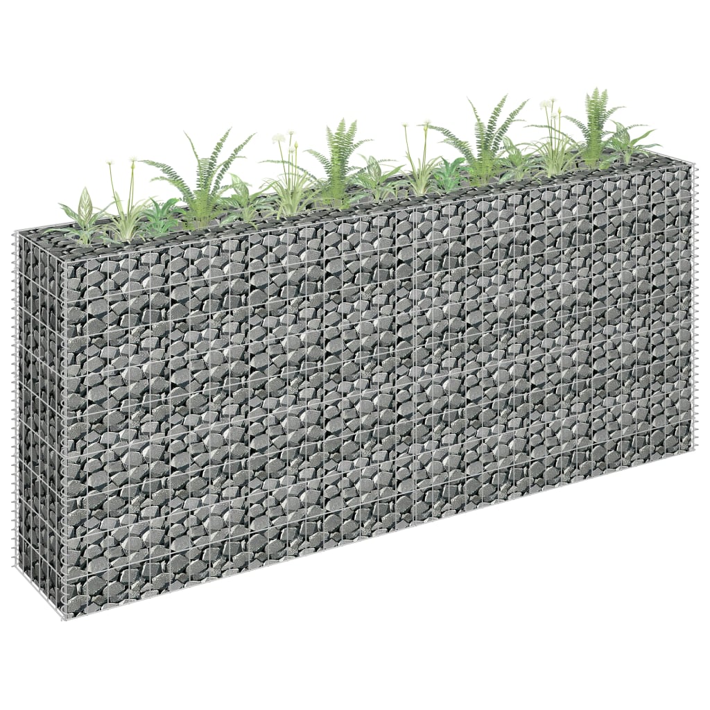 Berkfield Gabion Raised Bed Galvanised Steel 180x30x90 cm