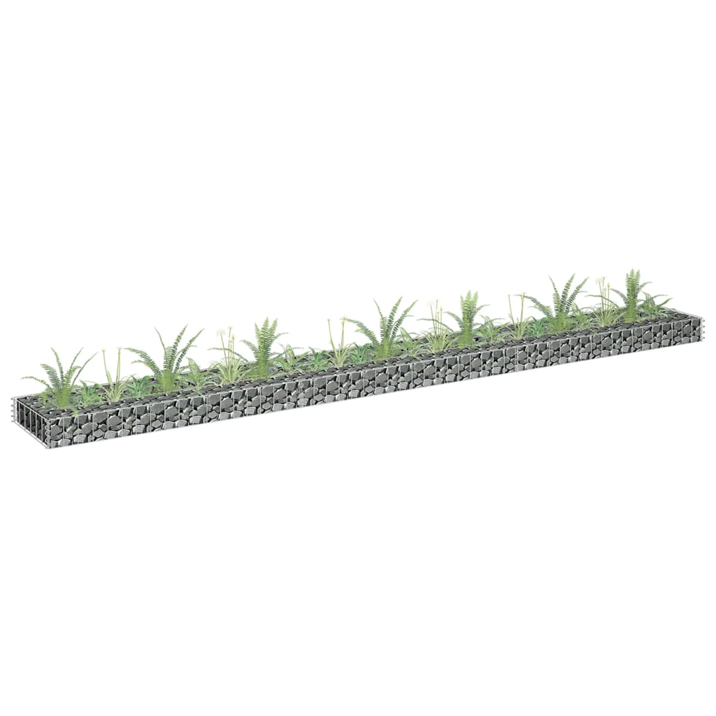 Berkfield Gabion Raised Bed Galvanised Steel 270x30x10 cm