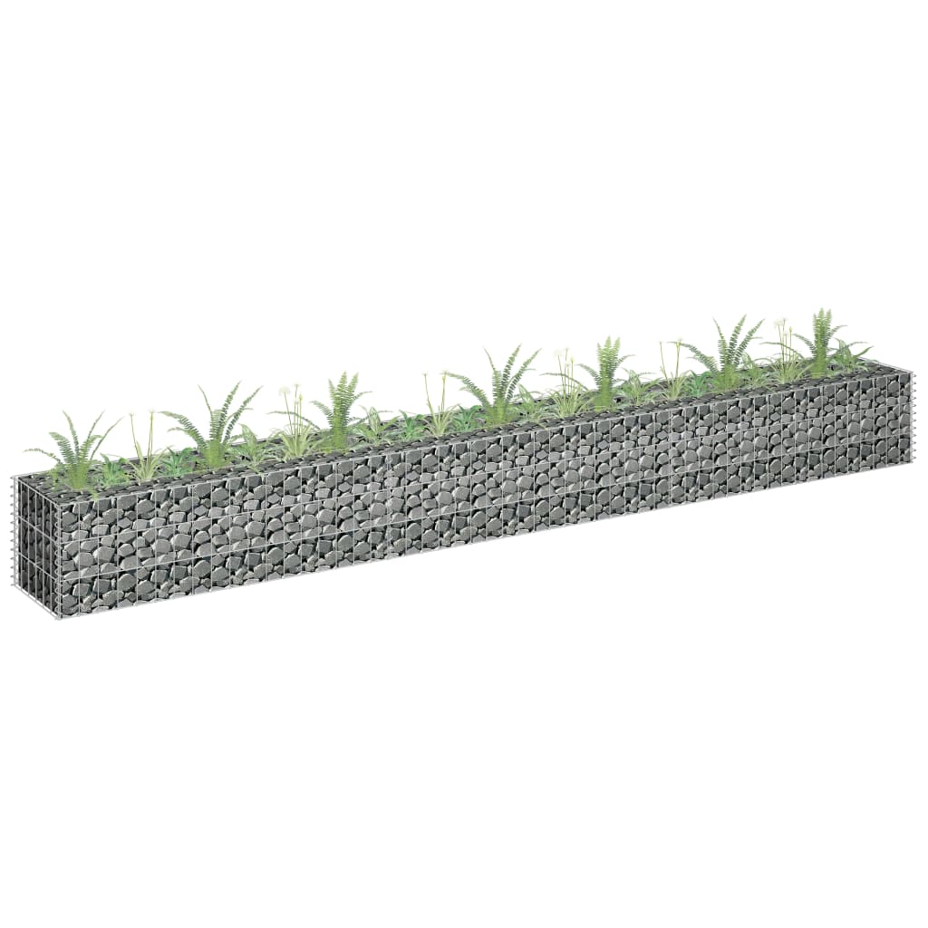 Berkfield Gabion Raised Bed Galvanised Steel 270x30x30 cm