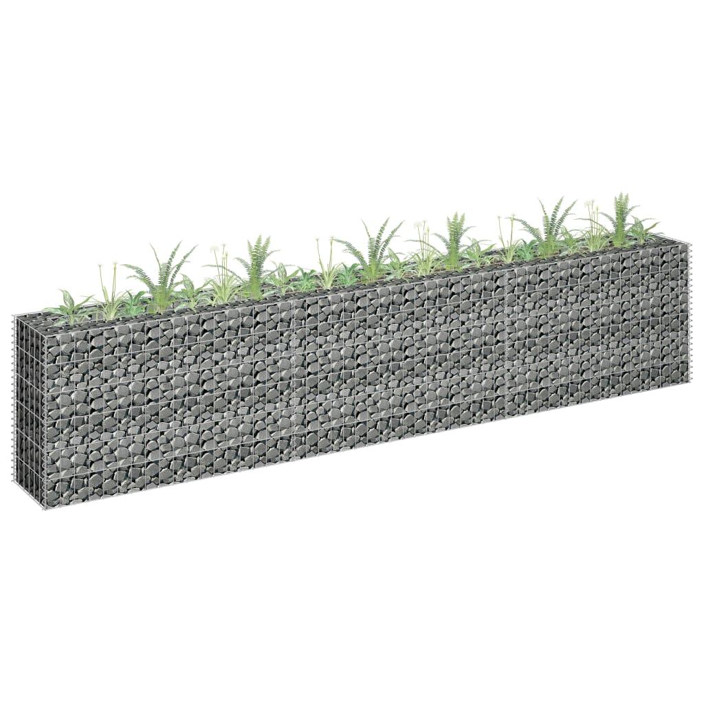 Berkfield Gabion Raised Bed Galvanised Steel 270x30x60 cm