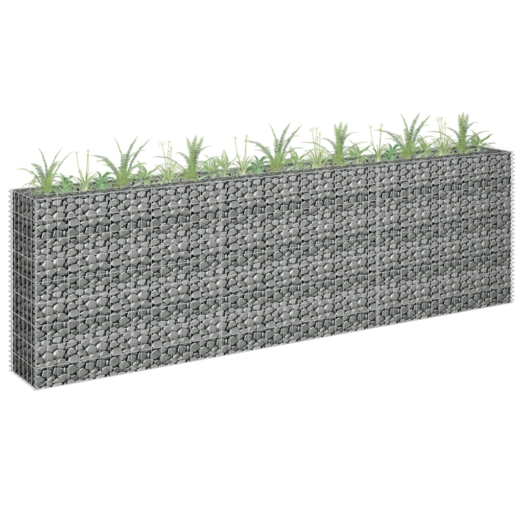 Berkfield Gabion Raised Bed Galvanised Steel 270x30x90 cm