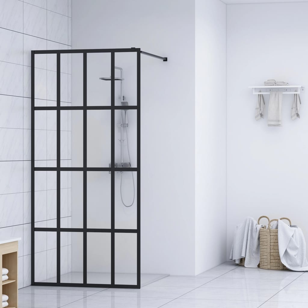 Berkfield Walk-in Shower Screen Clear Tempered Glass 100x195 cm