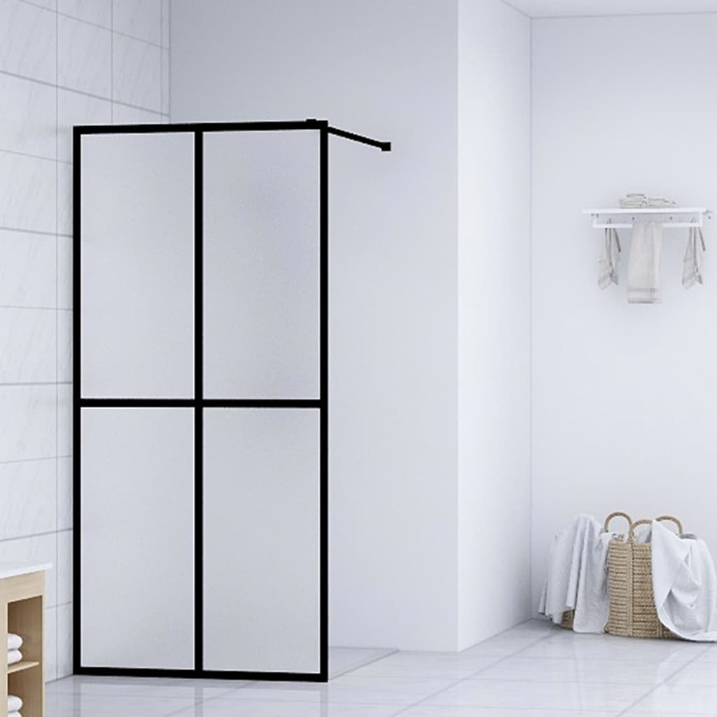 Berkfield Walk-in Shower Screen Frosted Tempered Glass 80x195 cm