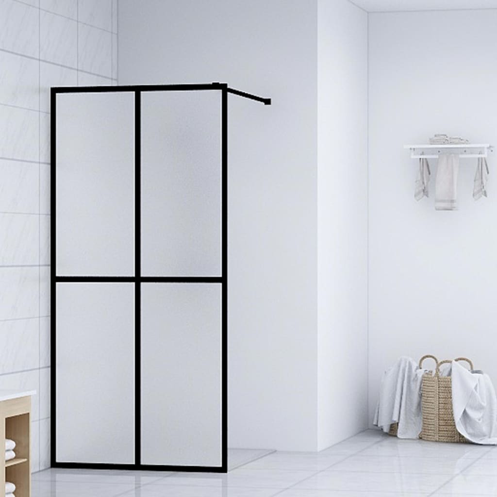 Berkfield Walk-in Shower Screen Frosted Tempered Glass 100x195 cm