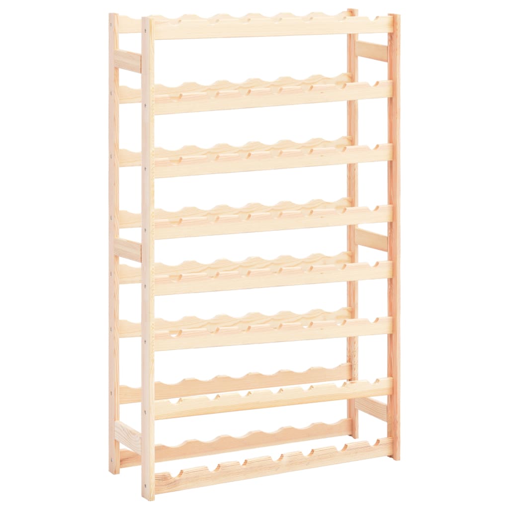 Berkfield Wine Rack for 56 Bottles Pinewood