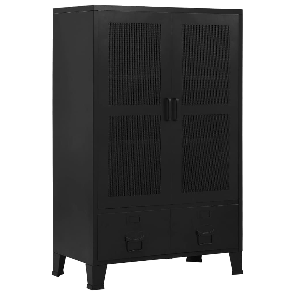 Berkfield Office Cabinet with Mesh Doors Industrial 75x40x120 cm Steel