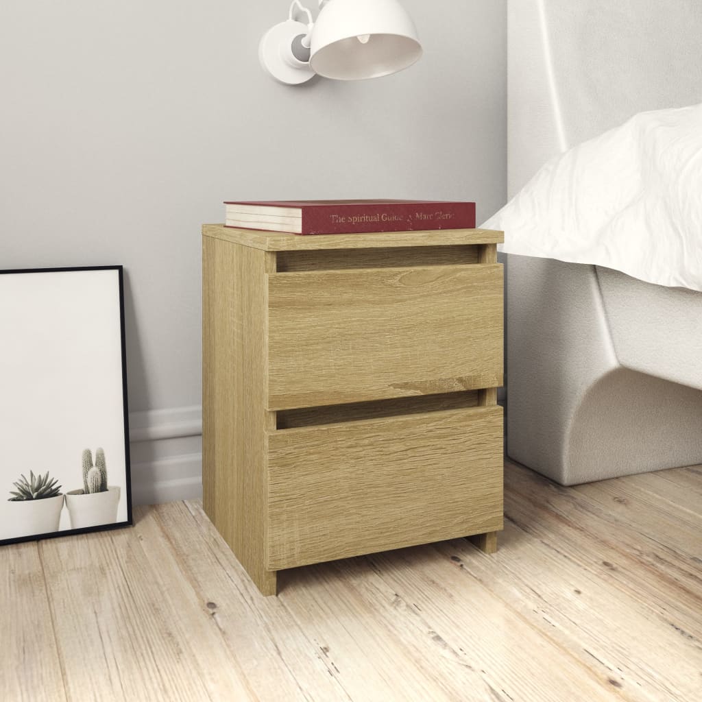 Berkfield Bedside Cabinets 2 pcs Sonoma Oak 30x30x40 cm Engineered Wood