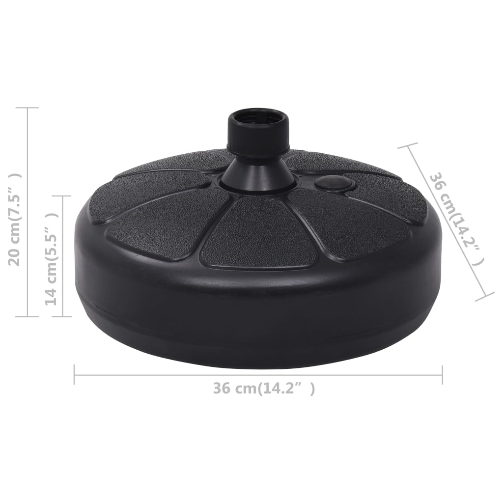 Berkfield Umbrella Base Sand/Water Filled 15 L Black