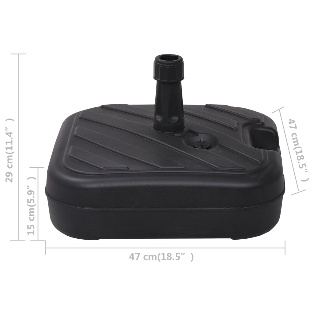 Berkfield Umbrella Base Sand/Water Filled 24 L Black