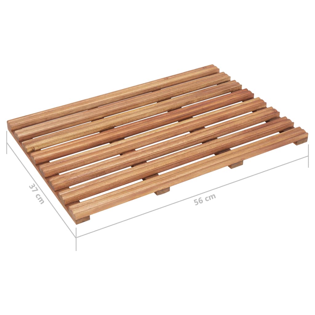Berkfield Bath Mats 2 pcs Solid Acacia Wood 56x37 cm