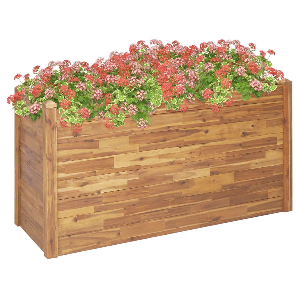 Berkfield Garden Raised Bed 160x60x84 cm Solid Acacia Wood
