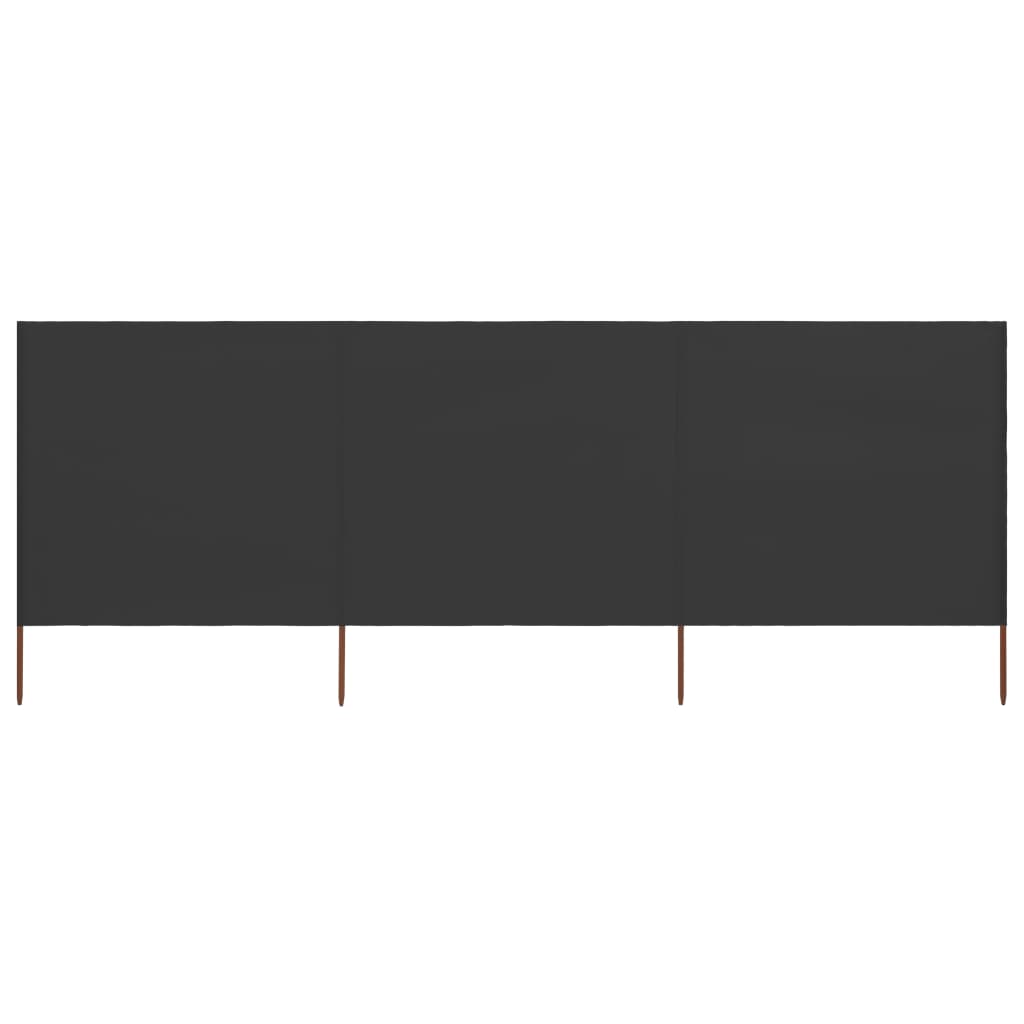 Berkfield 3-panel Wind Screen Fabric 400x160 cm Anthracite