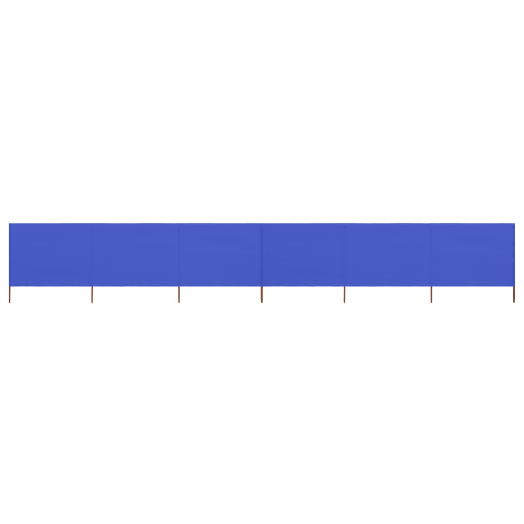 Berkfield 6-panel Wind Screen Fabric 800x80 cm Azure Blue