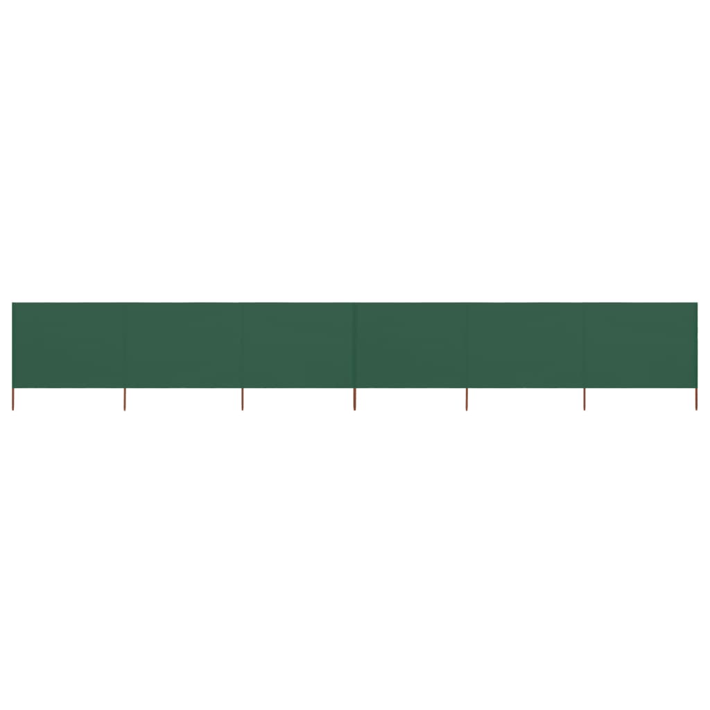Berkfield 6-panel Wind Screen Fabric 800x160 cm Green