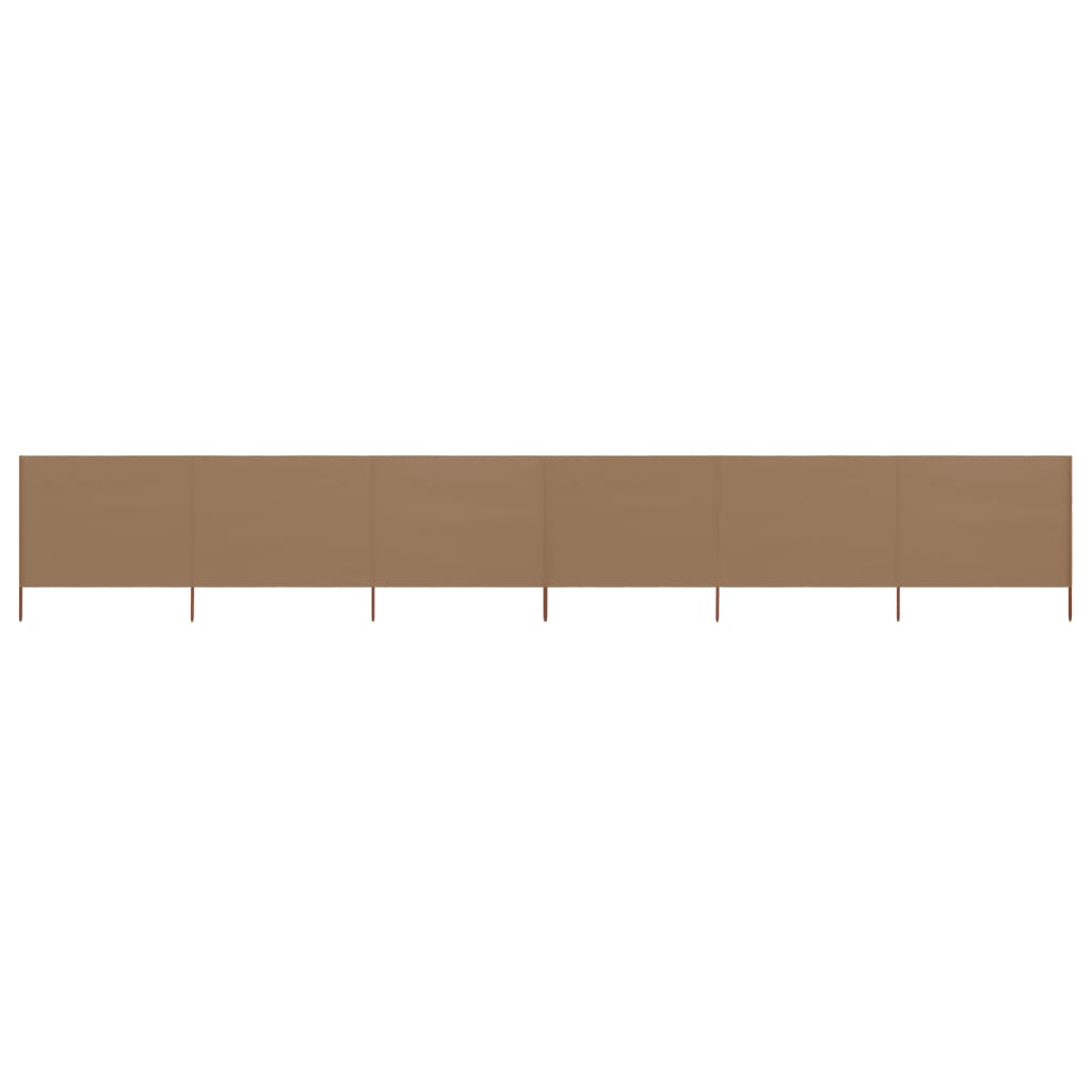 Berkfield 6-panel Wind Screen Fabric 800x160 cm Taupe
