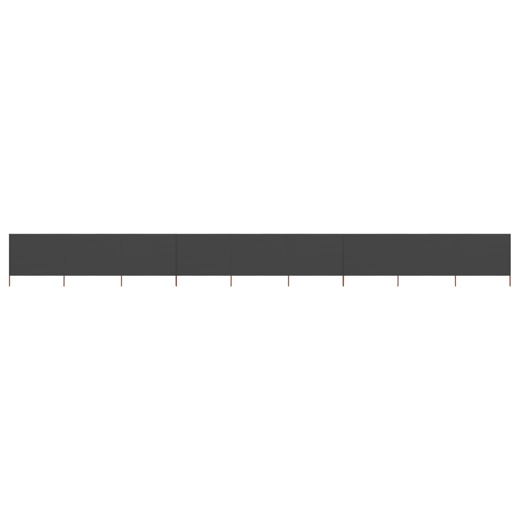 Berkfield 9-panel Wind Screen Fabric 1200x80 cm Anthracite