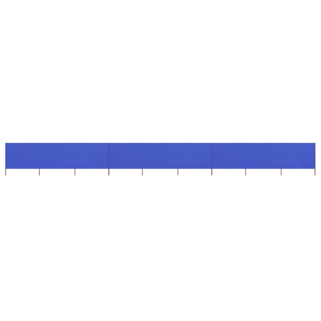 Berkfield 9-panel Wind Screen Fabric 1200x80 cm Azure Blue