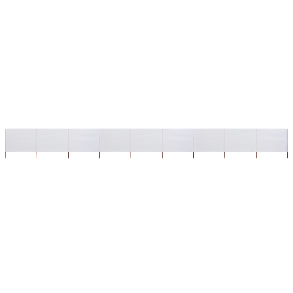 Berkfield 9-panel Wind Screen Fabric 1200x120 cm Sand White