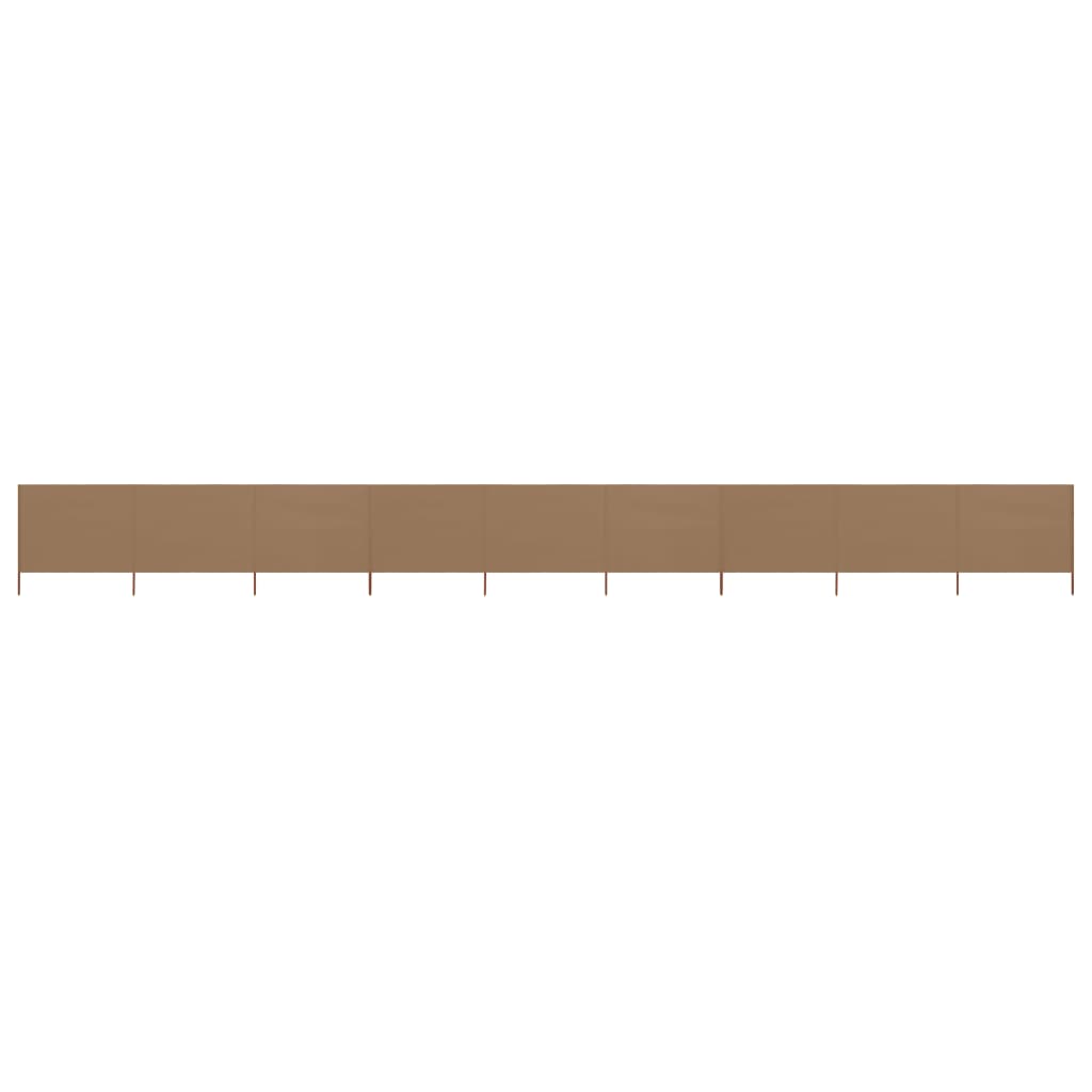 Berkfield 9-panel Wind Screen Fabric 1200x120 cm Taupe