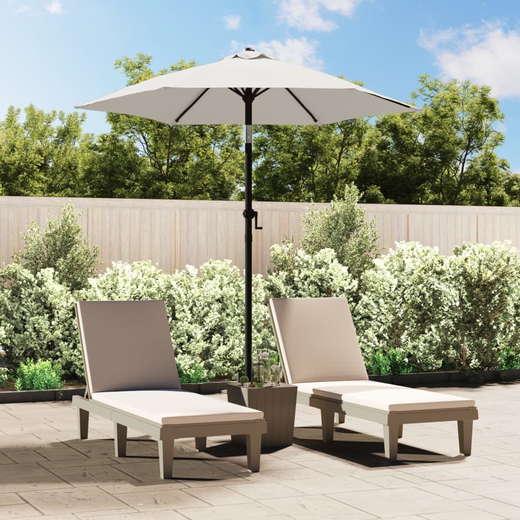 Berkfield Parasol Sand White 200x224 cm Aluminium
