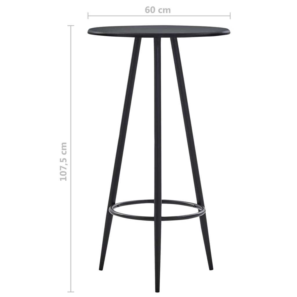 Berkfield Bar Table Black 60x107.5 cm MDF