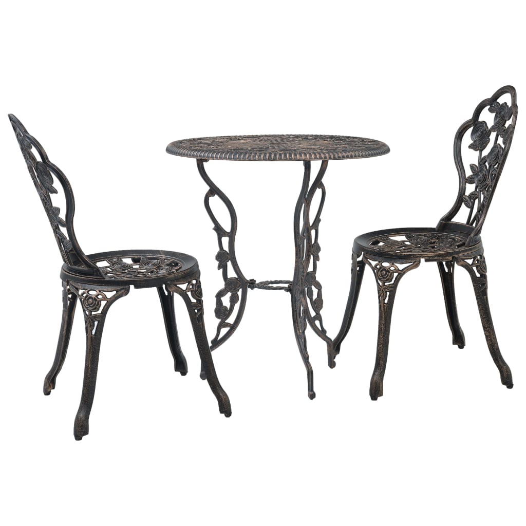 Berkfield 3 Piece Bistro Set Cast Aluminium